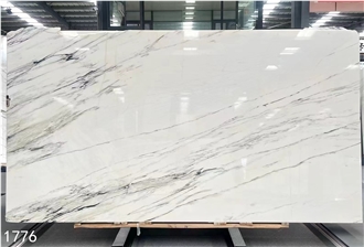Dior White Marble Slabs White Ornamental Stone Interior Use