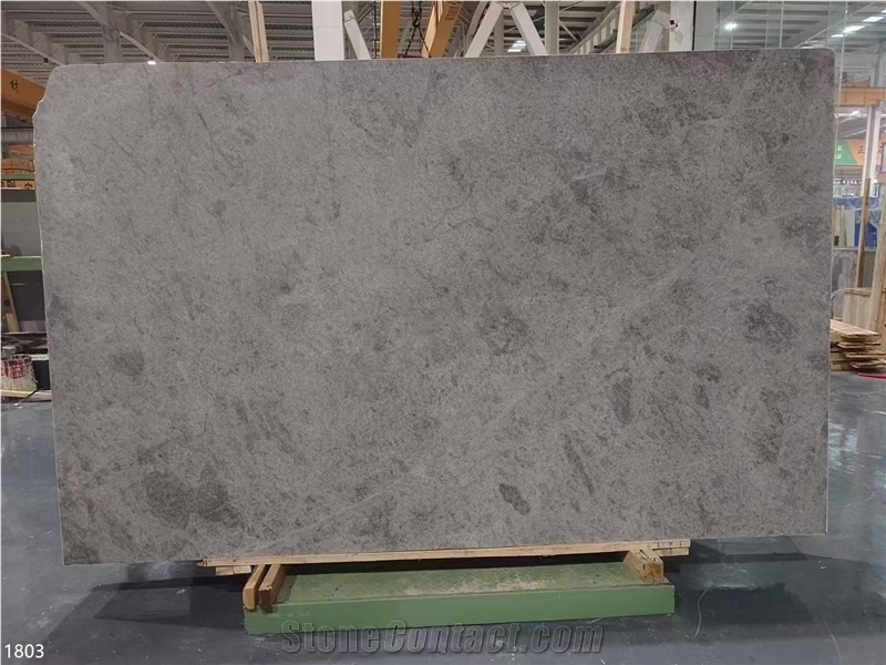 Dora Ash Cloud Marble Slabs Ice Silver Spider Tile