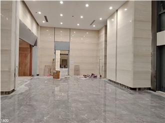 Ginkgo Wood Grain Marble Slabs Wooden Beige Stone Tile
