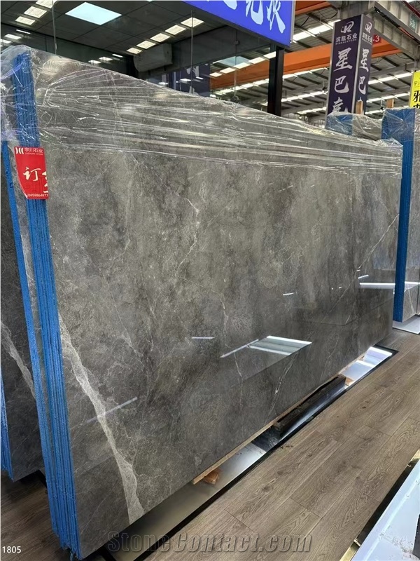 Hermes Gray Marble Slabs Shadow Grey Stone Tile