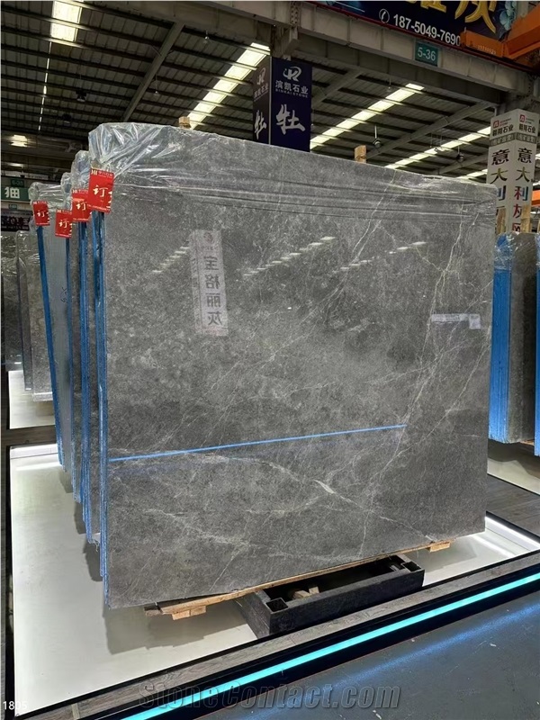 Hermes Gray Marble Slabs Shadow Grey Stone Tile