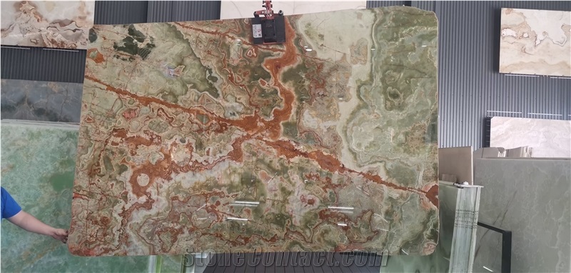 Multicolor Balochistan Green Onyx Slabs