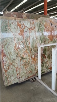 Multicolor Balochistan Green Onyx Slabs