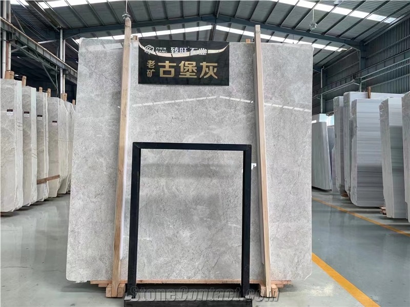 New Castle Grey Marble Tundra Picasso Carso Wall Tile Slab