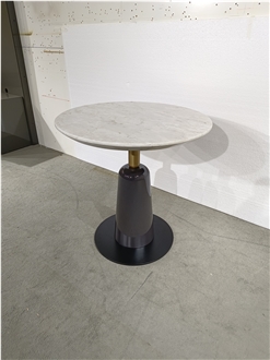 GOLDTOP Furniture 6037 Matterhorn Quartz Round Table
