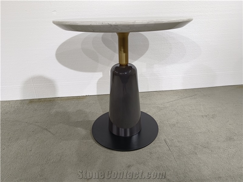 GOLDTOP Furniture 6037 Matterhorn Quartz Round Table