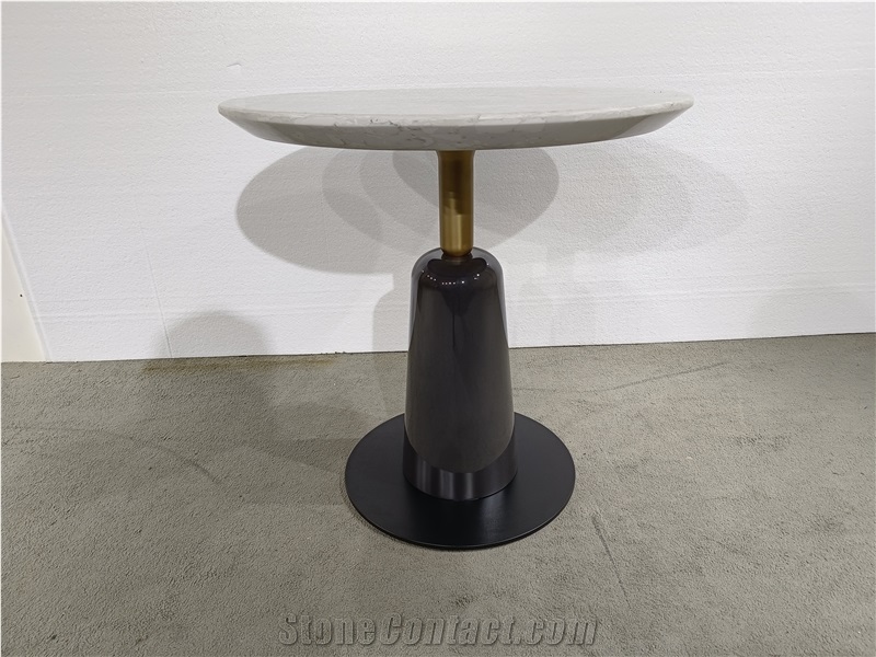 GOLDTOP Furniture 6037 Matterhorn Quartz Round Table