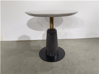 GOLDTOP Furniture 6037 Matterhorn Quartz Round Table