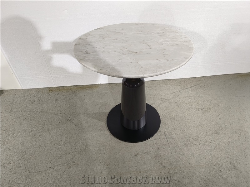 GOLDTOP Furniture 6037 Matterhorn Quartz Round Table