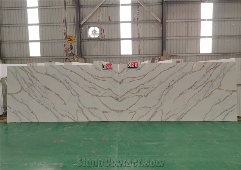 GOLDTOP Hot Sales 5066 Calacatta Fendy Quartz Slabs