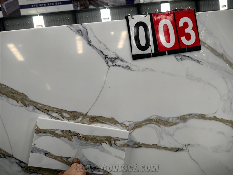 GOLDTOP Hot Sales 5066 Calacatta Fendy Quartz Slabs