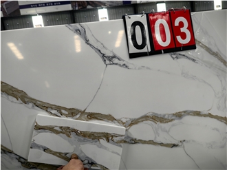 GOLDTOP Hot Sales 5066 Calacatta Fendy Quartz Slabs