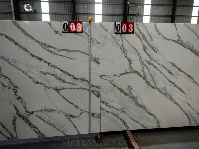 GOLDTOP Hot Sales 5066 Calacatta Fendy Quartz Slabs