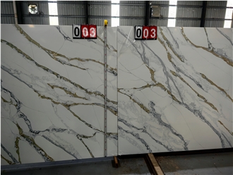 GOLDTOP Hot Sales 5066 Calacatta Fendy Quartz Slabs