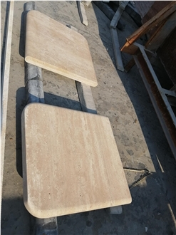 GOLDTOP Luxury Shop Beige Turkey Roman Travertine Table Top