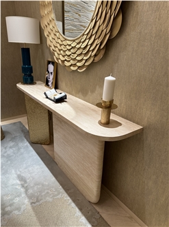 GOLDTOP Luxury Shop Beige Turkey Roman Travertine Table Top