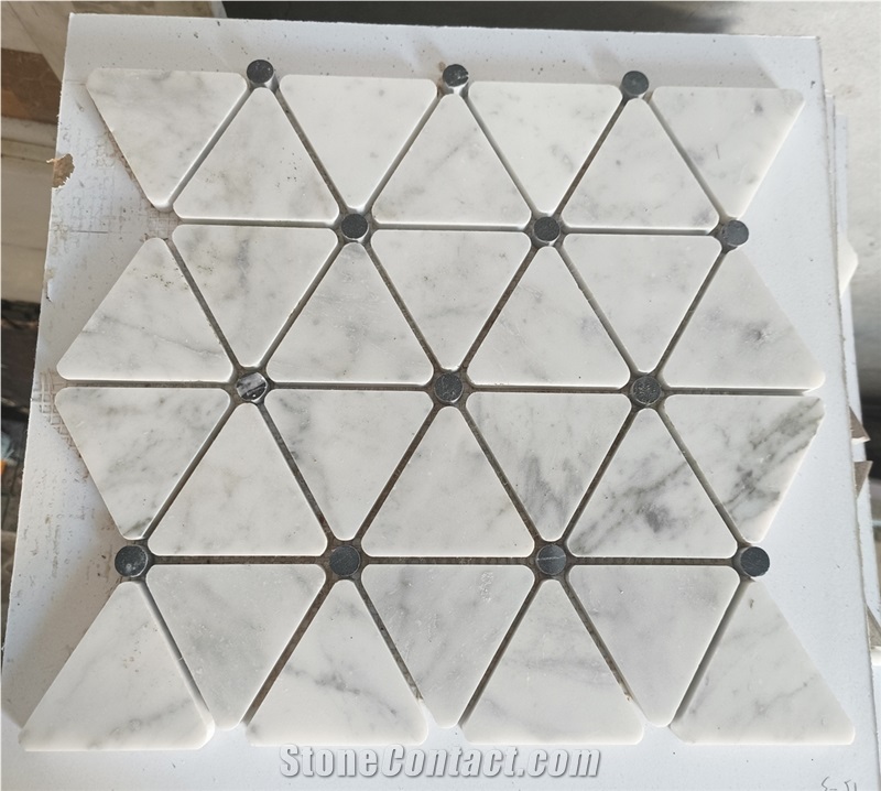 Brown Wooden Mosaic Tiles And Pattern