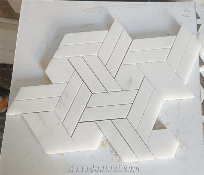 Brown Wooden Mosaic Tiles And Pattern