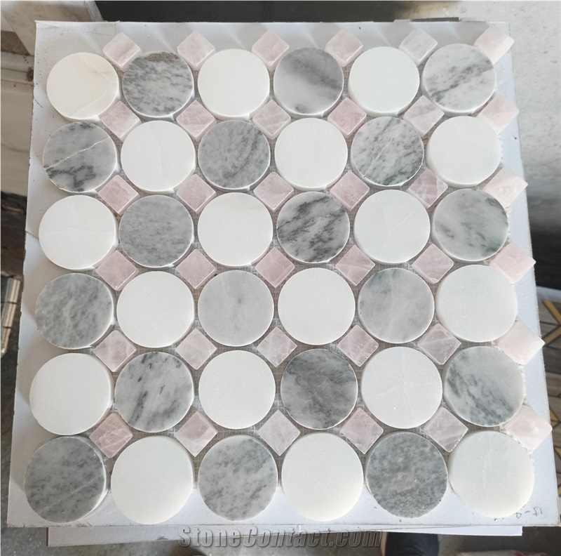 Colorful Penny Mosaic Tiless