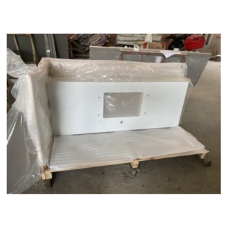 Calacatta Quartz White Artificial Stone Bathroom Countertops