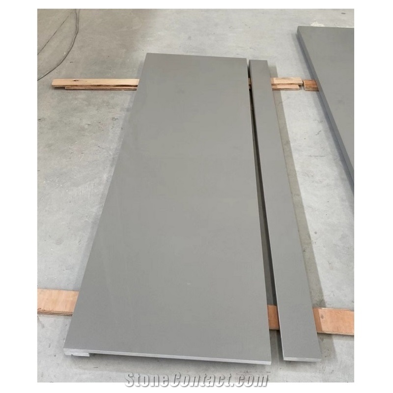 Grey Quartz Stone Kitchen Countertop Island Top