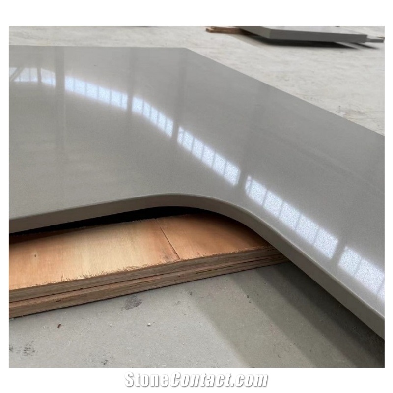 Grey Quartz Stone Kitchen Countertop Island Top
