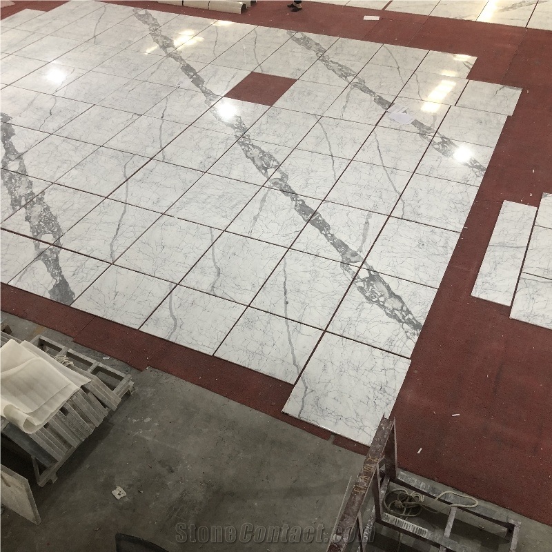 Bianco Carrara Marble Stone For Floor Tile