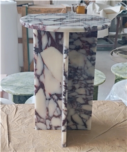 Calacatta Viola Marble Table Small Stone Side Desk On Sale