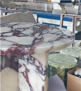 Calacatta Viola Marble Table Small Stone Side Desk On Sale