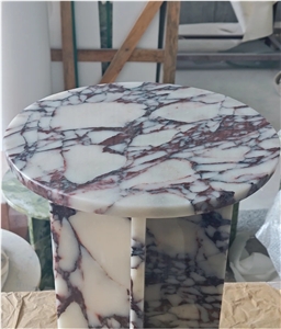 Calacatta Viola Marble Table Small Stone Side Desk On Sale