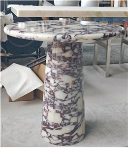 Calacatta Viola Marble Table Small Stone Side Desk On Sale