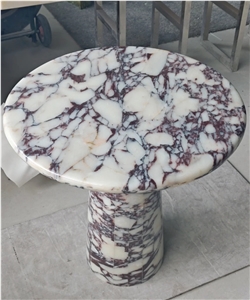 Calacatta Viola Marble Table Small Stone Side Desk On Sale