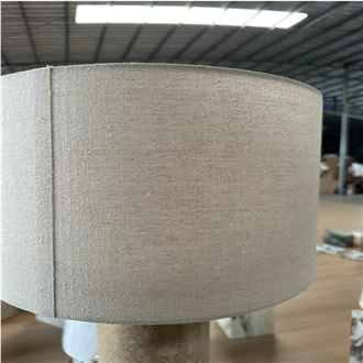 Cylinder Travertine Lamp  Home Decor Products