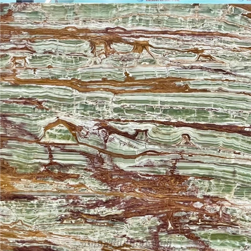 Emerald Green Gold Onyx Slabs