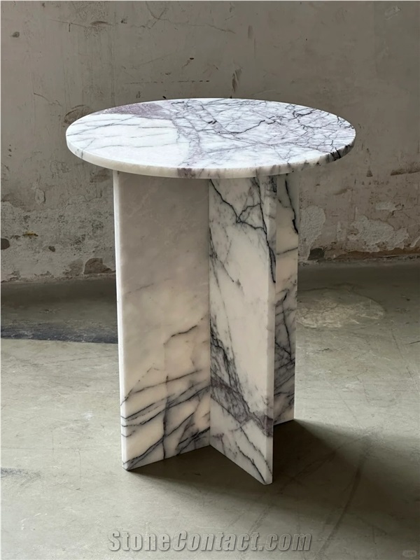 HRST Custom Milas Lilac Marble Furniture On Sale