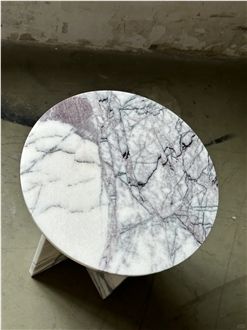 HRST Custom Milas Lilac Marble Furniture On Sale
