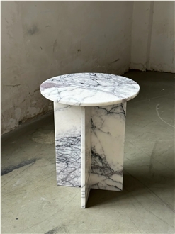 HRST Custom Milas Lilac Marble Furniture On Sale