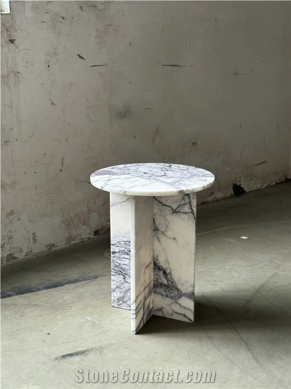 HRST Custom Milas Lilac Marble Furniture On Sale