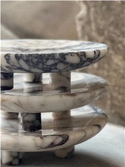 Marble Stone Footed Tray Home Decor Products