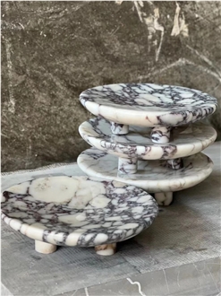 Marble Stone Footed Tray Home Decor Products