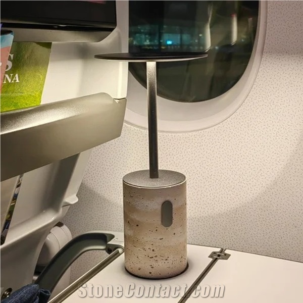 Natural Stone Travertine Table Lamp Home Decor Products
