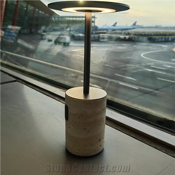 Natural Stone Travertine Table Lamp Home Decor Products