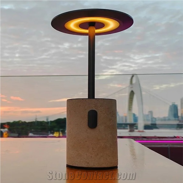 Natural Stone Travertine Table Lamp Home Decor Products