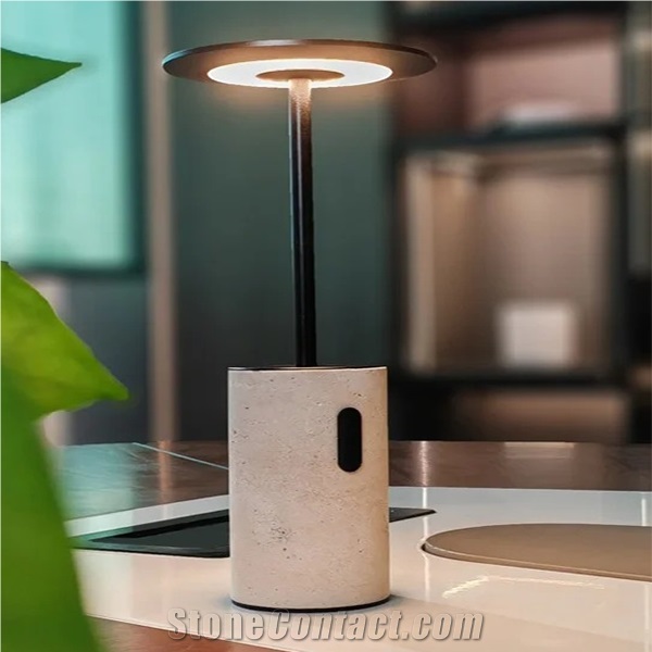 Natural Stone Travertine Table Lamp Home Decor Products