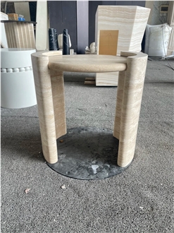 Nature Travertine Stone Coffee Table Furniture For Wholesale