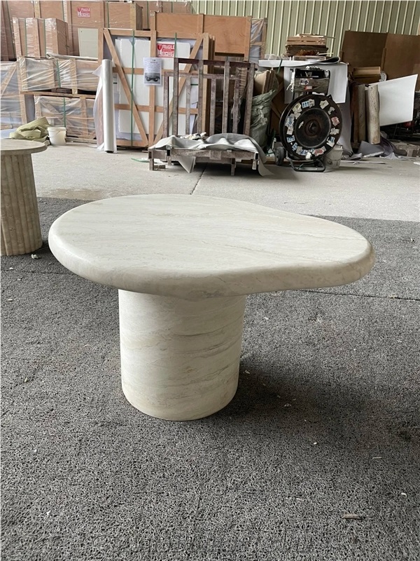 Nature Travertine Stone Coffee Table Furniture For Wholesale