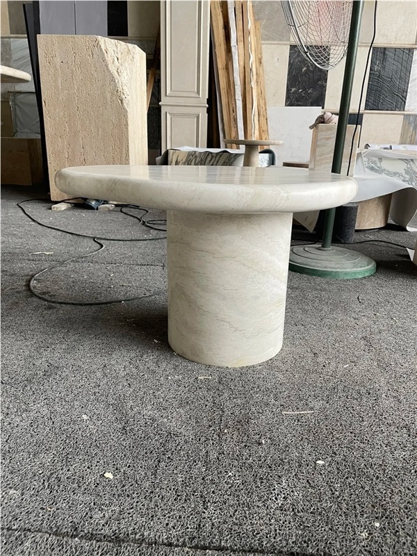 Nature Travertine Stone Coffee Table Furniture For Wholesale