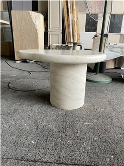 Nature Travertine Stone Coffee Table Furniture For Wholesale