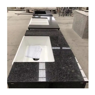 Precut Polished Steel Grey Granite Kitchen Countertop