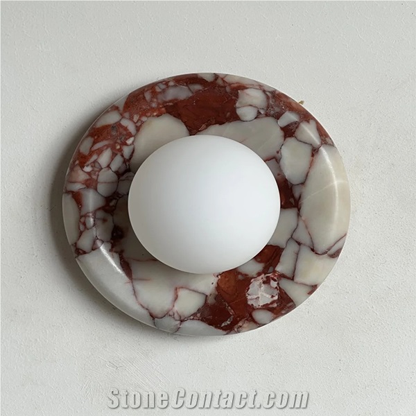 Red Marble Wall Lamp Home Decor Products